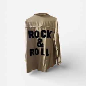 Tan Rock & Roll Women's Top